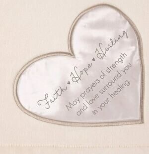 Pavilion Faith Hope Healing Royal Plush Comfort Blanket 50 in x 60 in 19514 New
